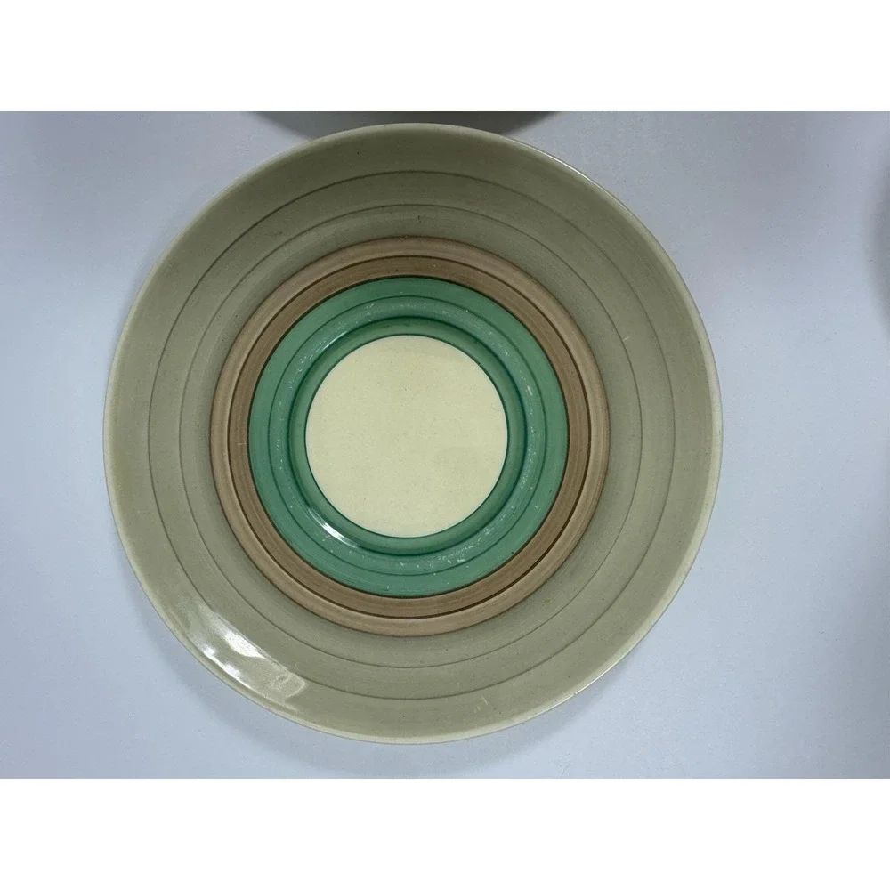 Susie Cooper Wedding Band/Ring Soup Bowl Underplate Art Deco 1930s Set Of 2